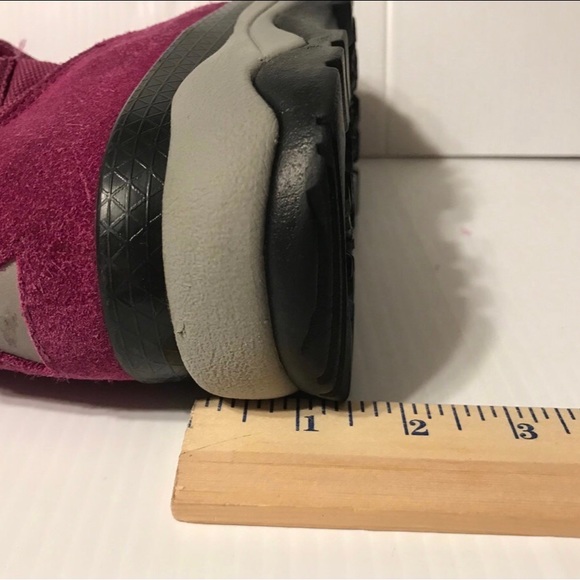 L. L. Bean winter snow boots leather-upper magenta kids girl size 3 - Picture 9 of 10